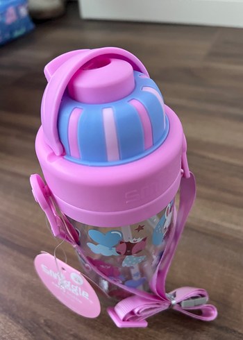 Çocuklar için Pembe Pastel Su Matarası - Görsel 5