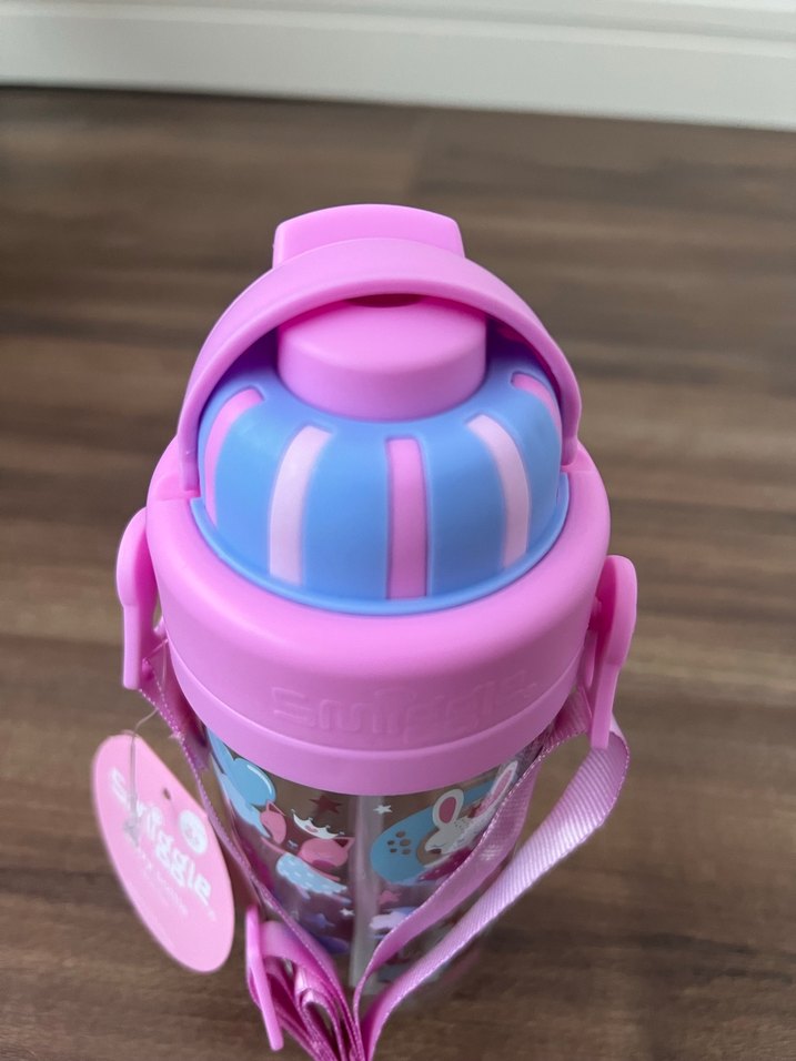 Çocuklar için Pembe Pastel Su Matarası - Görsel 4