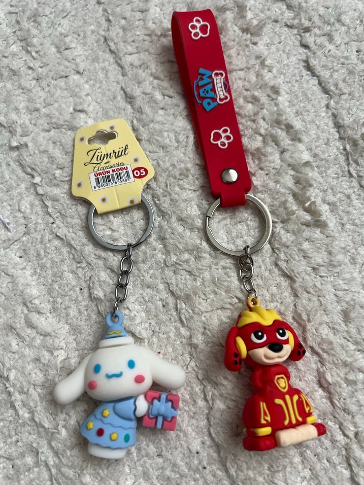 Renkli Püsküllü Kadın Anahtarlık - Görsel 2