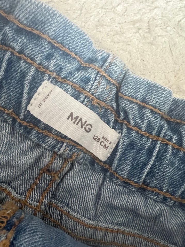 Kadın Pembe Kuşaklı Mini Kot Şort - Görsel 3