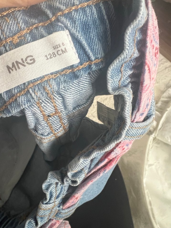 Kadın Pembe Kuşaklı Mini Kot Şort - Görsel 4