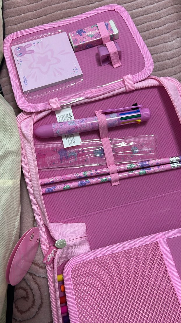 Pastel Pembe Kalem Kutusu ve Renkli Kalem Seti - Görsel 4