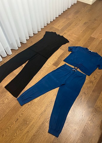 Mavi Kadın Kısa Kollu Eşofman Takımı - Görsel 2