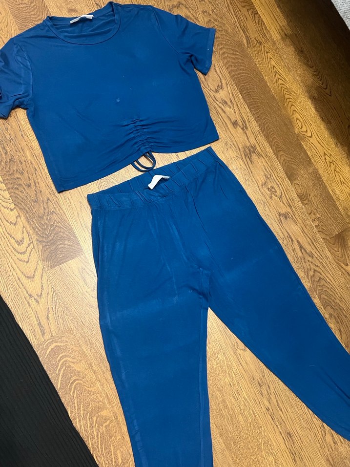 Mavi Kadın Kısa Kollu Eşofman Takımı - Görsel 4