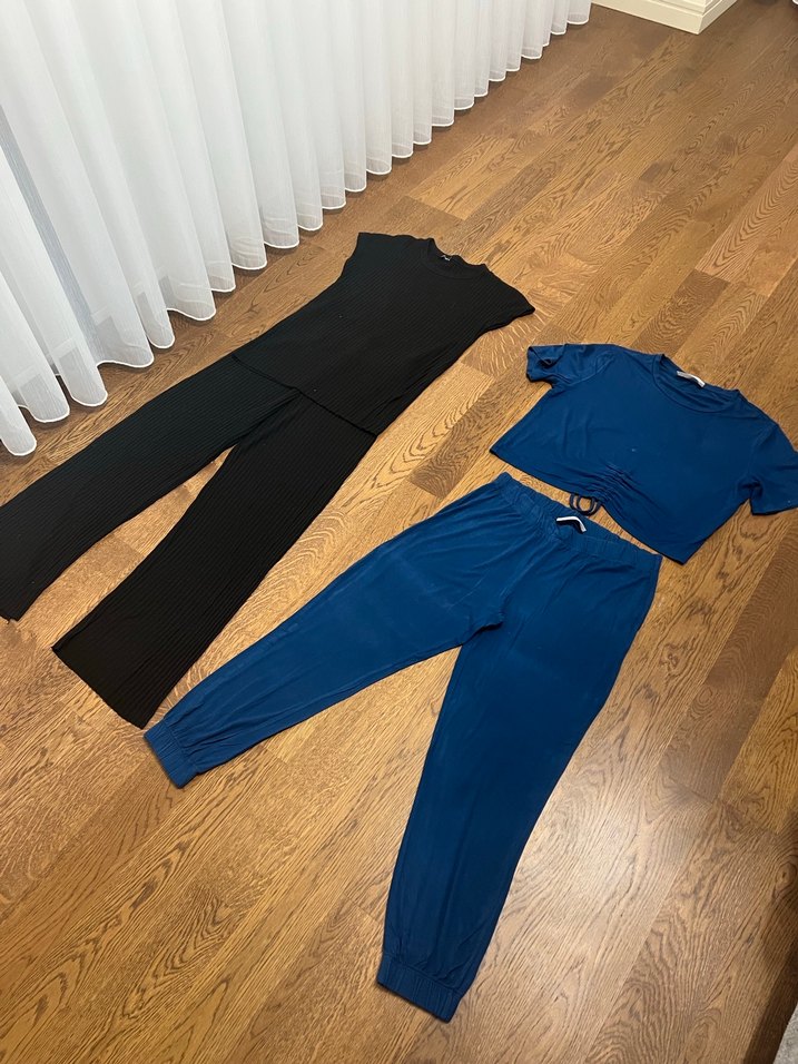 Mavi Kadın Kısa Kollu Eşofman Takımı - Görsel 2