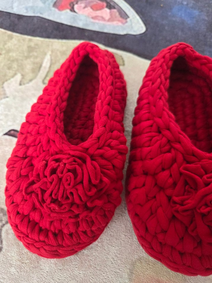 Örgü Çocuk panduf - Görsel 3