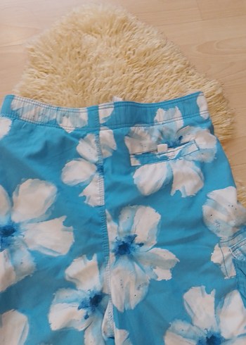 Mavi Çiçek Desenli Erkek Mini Şort - Görsel 7