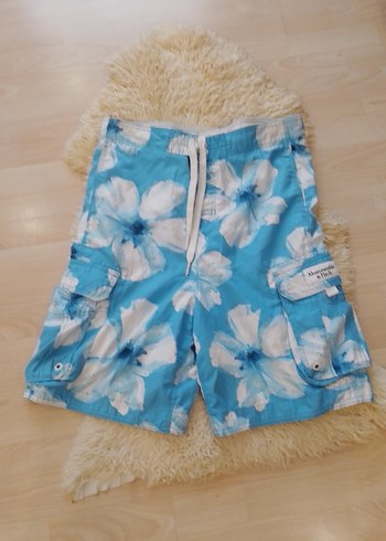 Mavi Çiçek Desenli Erkek Mini Şort - Görsel 6