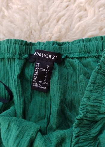 Yeşil Keten Straplez Mini Tulum - Görsel 3