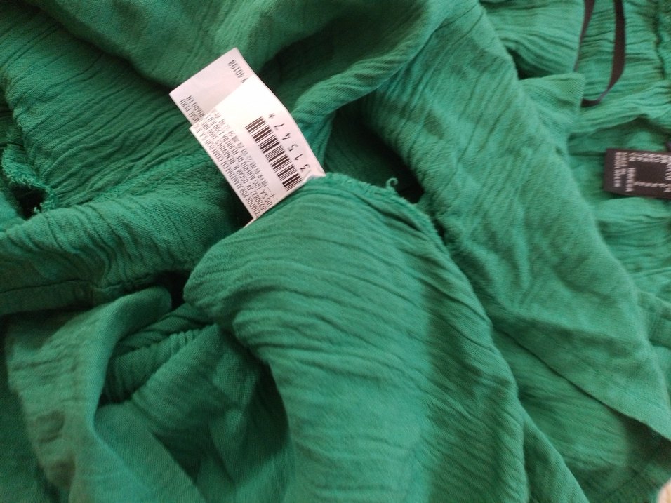 Yeşil Keten Straplez Mini Tulum - Görsel 4