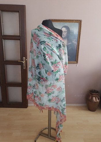 Bohem Çok Renkli Kadın Şal - Görsel 5