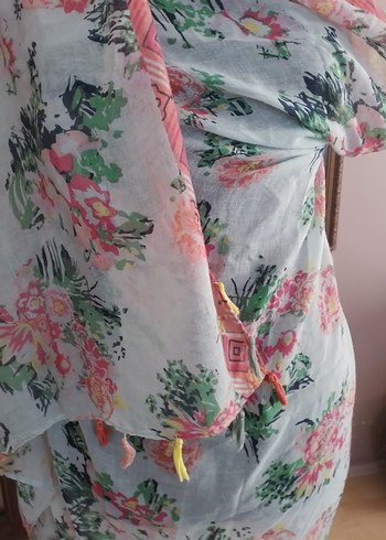 Bohem Çok Renkli Kadın Şal - Görsel 2