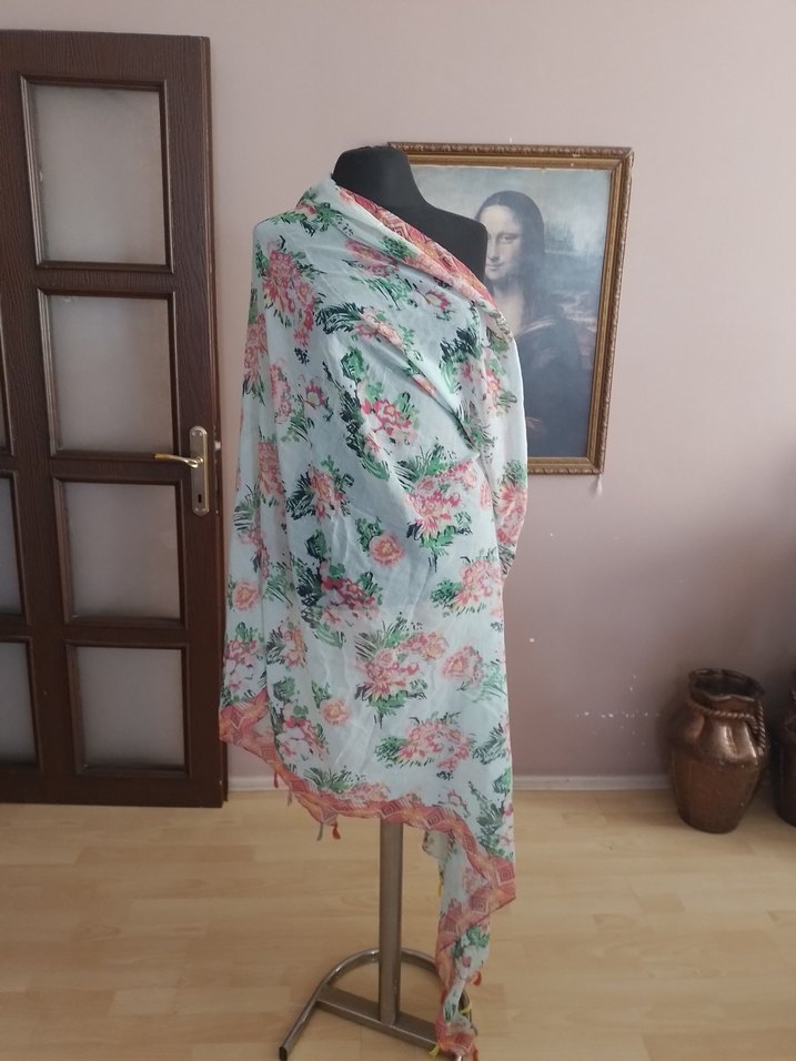 Bohem Çok Renkli Kadın Şal - Görsel 5