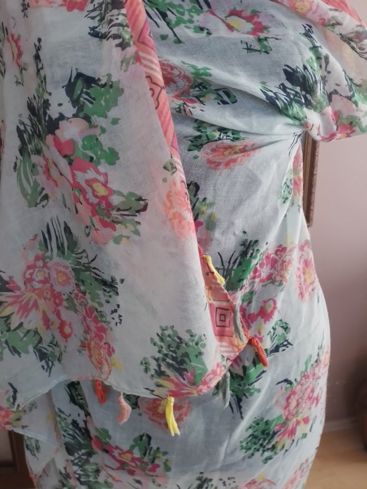 Bohem Çok Renkli Kadın Şal - Görsel 2