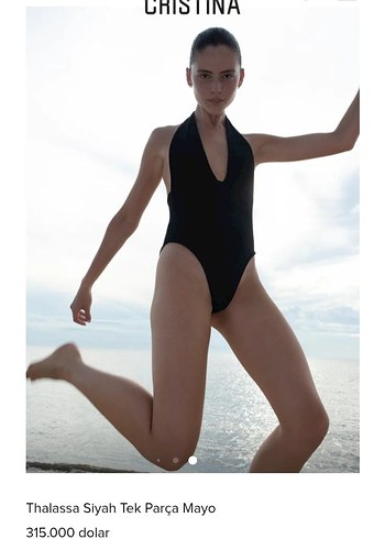 Sara Cristina Thalassa Siyah Strappy Mayo - Görsel 3