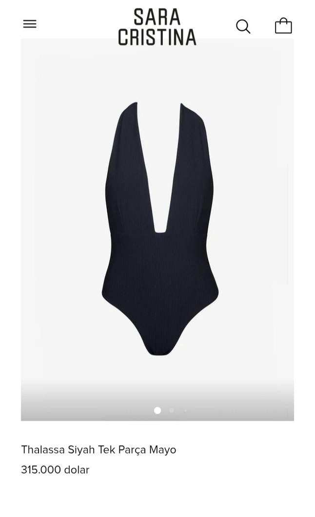 Sara Cristina Thalassa Siyah Strappy Mayo - Görsel 4