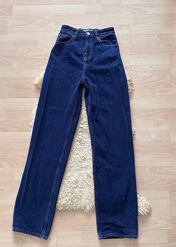 Lacivert Midi Normal Kesim Kadın Kot Pantolon