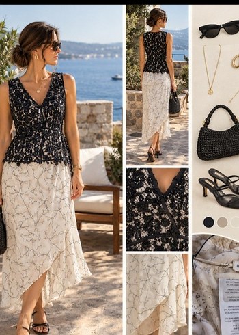 Alice & Olivia Siklik Ve Rahatlik V Yaka Blux
