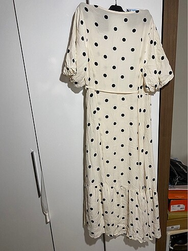 BSL FASHION Puantiyeli elbise