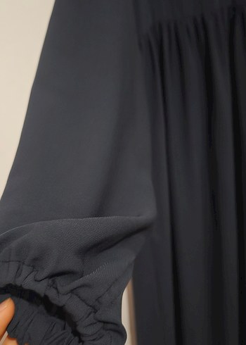 Siyah Uzun Kollu Uzun Elbise ferace elbise - Görsel 4