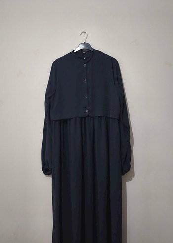 Siyah Uzun Kollu Uzun Elbise ferace elbise - Görsel 3