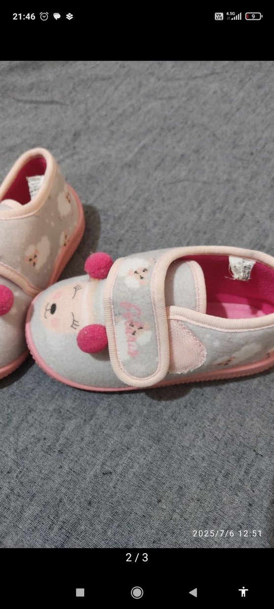 Kız Çocuk Pembe Polar Ev Terliği - Görsel 2