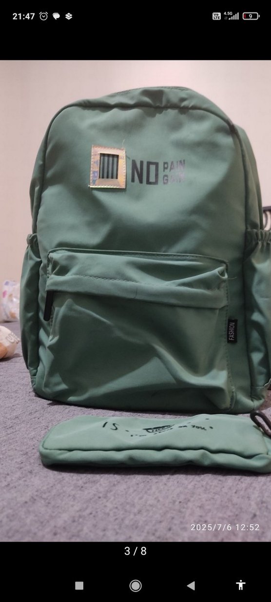 Yeşil Kadın Sırt Çantası - Görsel 3