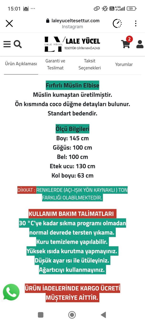 Kadın Kahverengi Uzun Keten Elbise - Görsel 4