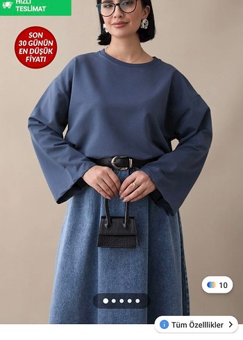 Mavi Kadın Salaş Sweatshirt - Görsel 4