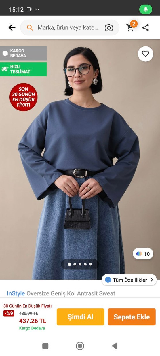 Mavi Kadın Salaş Sweatshirt - Görsel 4