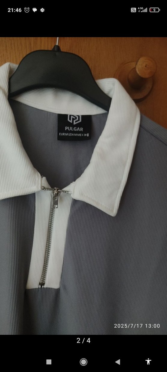 Gri Polo Yaka Erkek Tişört - Görsel 2