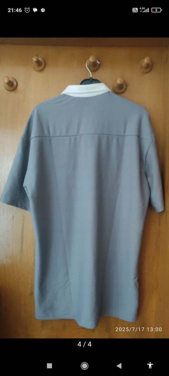 Gri Polo Yaka Erkek Tişört - Görsel 3