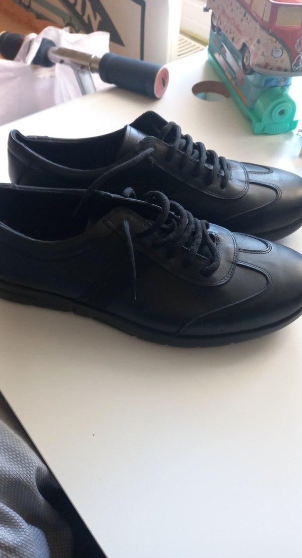 Minimalist Siyah Erkek Klasik Ayakkabı - Görsel 2