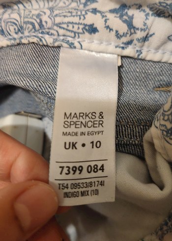 41 Beden mavi Renk Düğmeli Mavi Denim Midi Etek