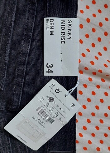 34 Beden bershka kot pantolon 