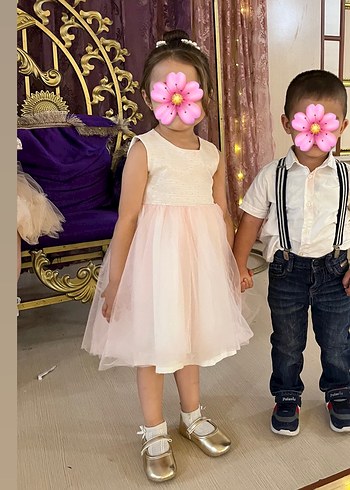 Pembe Kız Çocuk abiye elbise