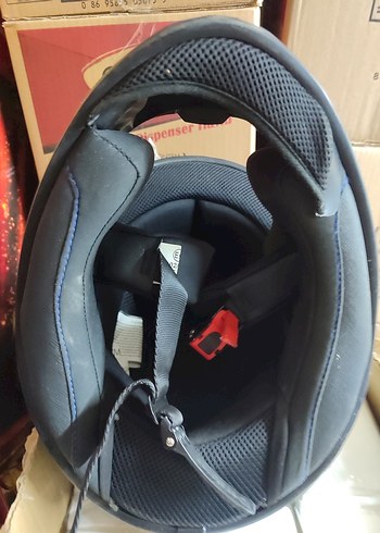 Grili siyahlı Biker Motosiklet Kaskı Tokalı, 
RS2 marka - Görsel 2