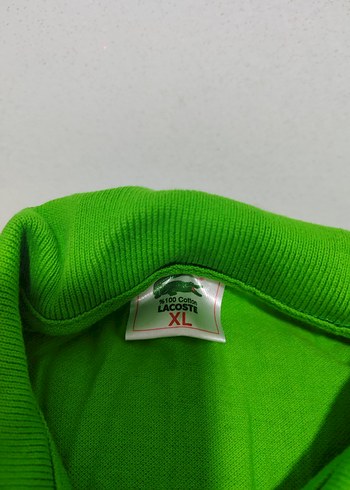 Lacoste Düğmeli Yeşil Erkek Polo Tişört 12.13 yaş yeşil renk