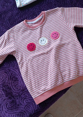 6 Yaş Beden Kız Çocuk Uzun Kollu Nakışlı Pijama Takımları