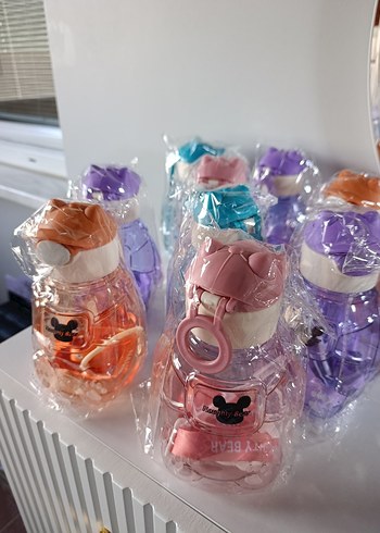 Pembe Çocuk Suluk, Sevimli Ayı Desenli - Görsel 2