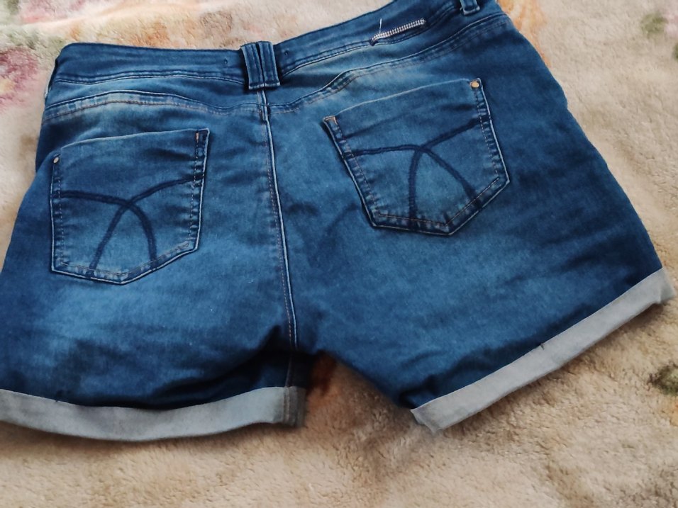Mavi Mini Denim Şort - Görsel 5
