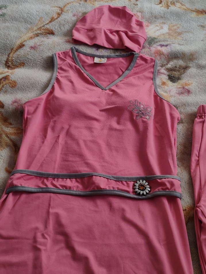 Adab Yarı Kapalı Kadın Pembe Mayo, M beden. - Görsel 3