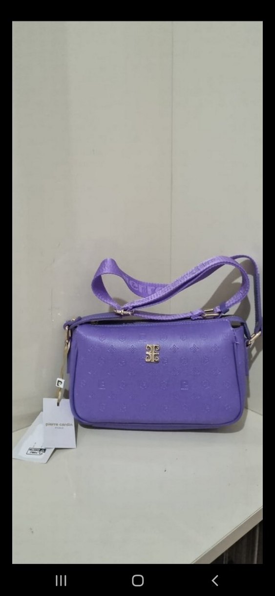 Pierre cardin askılı çanta lila - Görsel 2
