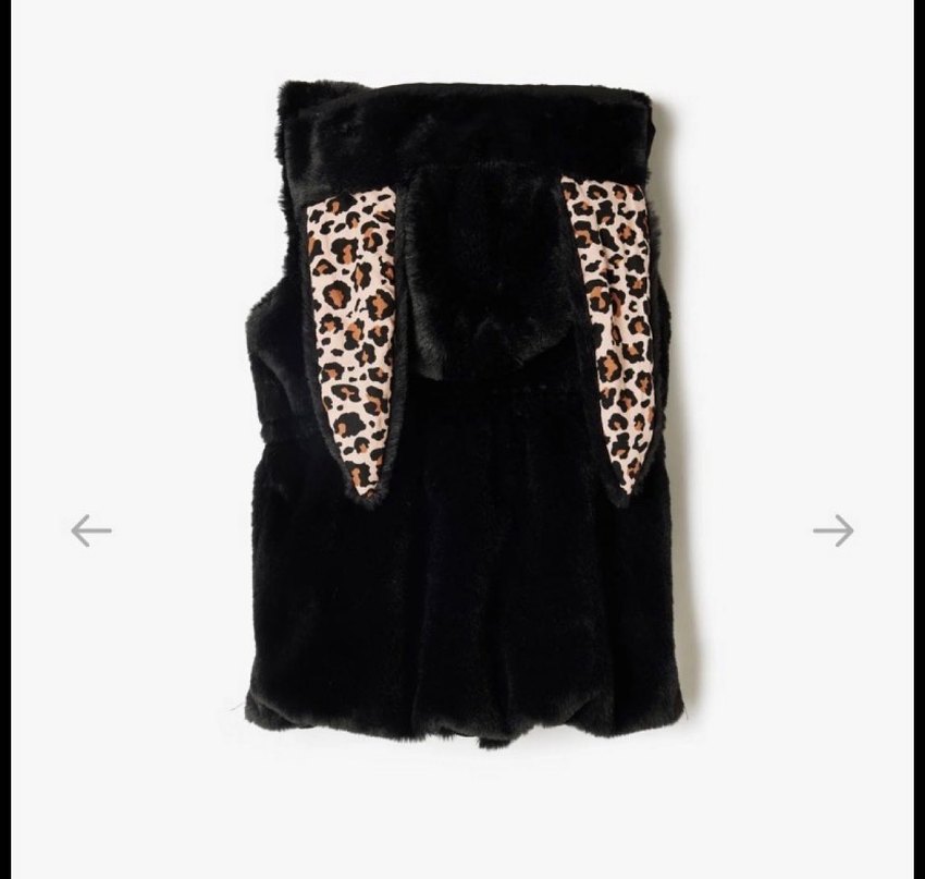 Leopar Desenli pelush Kız çocuk yelek - Görsel 2