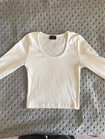 Uzun kol crop bluz 2 adet