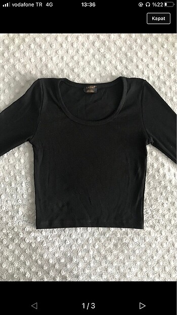 Uzun kollu crop bluz