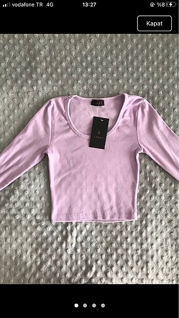 Uzun kollu crop bluz