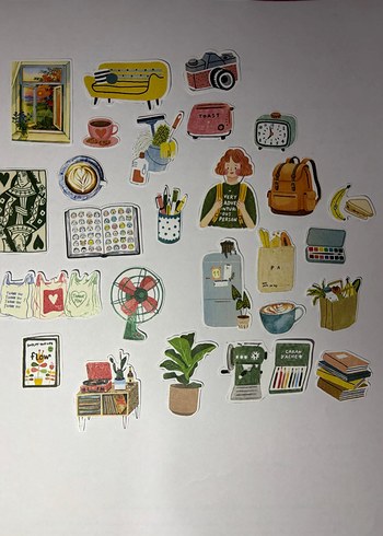 Random cozzy things sticker seti - Görsel 2