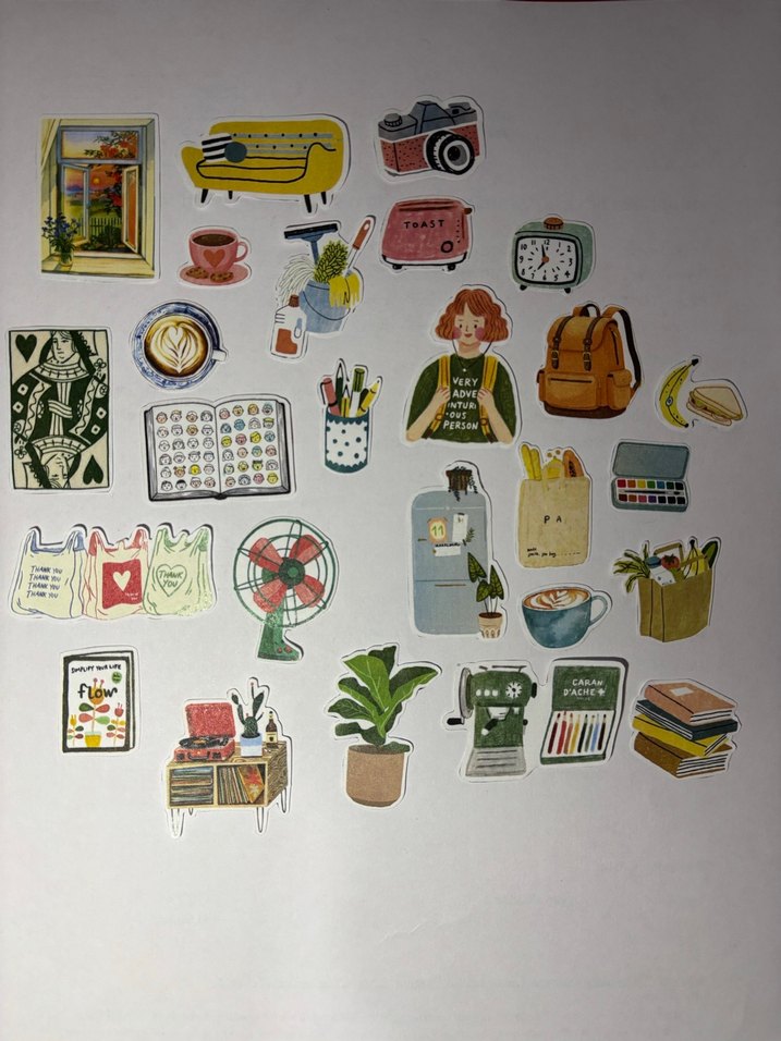 Random cozzy things sticker seti - Görsel 2