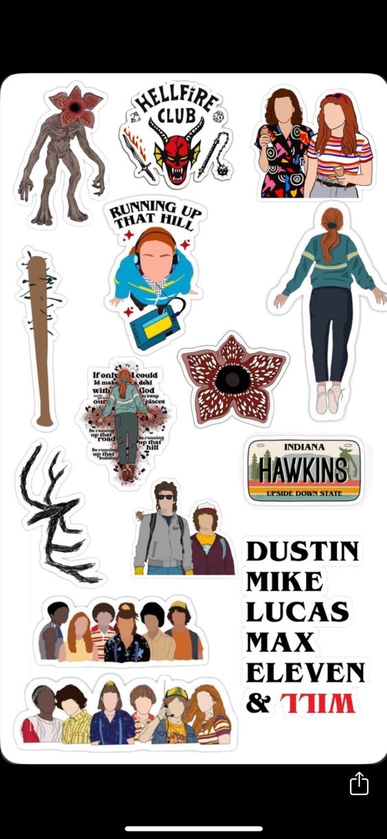Stranger Things sticker seti - Görsel 2